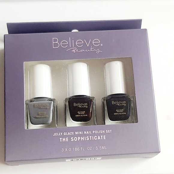 NWT BELIEVE BEAUTY MINI NAIL TRIO: THE SOPHISTICATE! - Picture 2 of 14